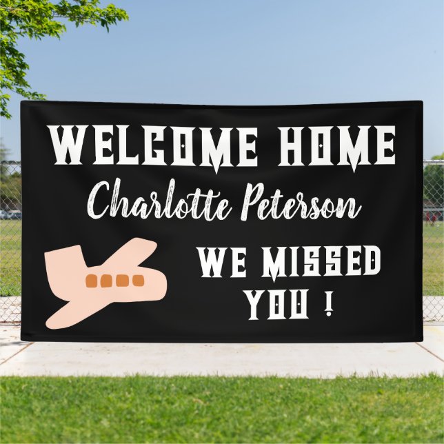 Cute Custom Welcome Home Banner (Outside)