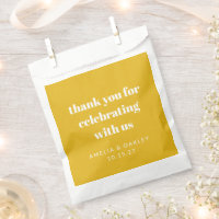 Cute Custom Yellow Couples Shower Thank You