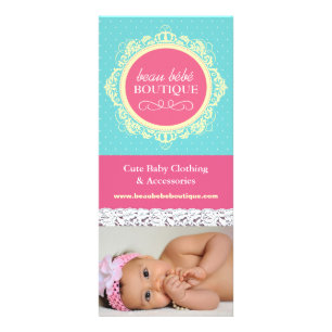 Cute Customisable Baby Boutique Rack Card