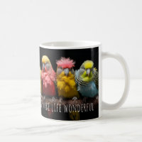 Cute Customisable Budgerigar Coffee Mug