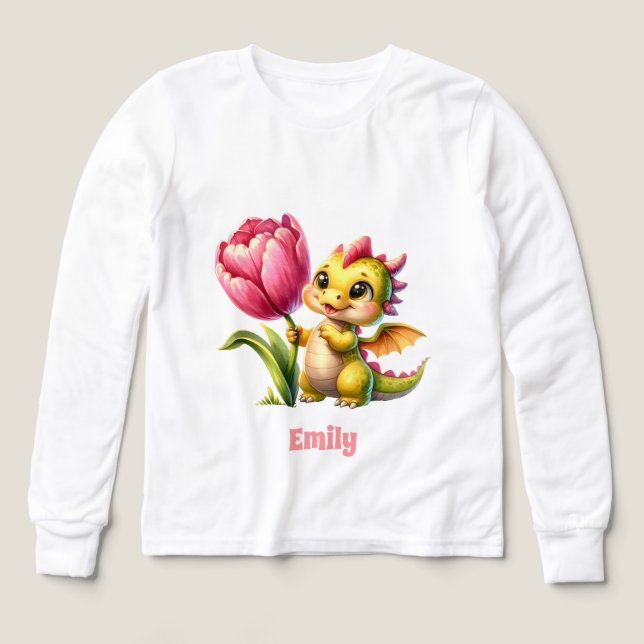 Cute Customisable Dragon Tri-Blend Shirts (Design Front)