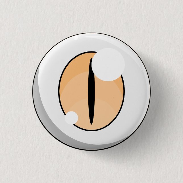 Cute Customisable Ghost Eyeball Button (Front)