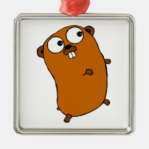 cute customisable gopher metal tree decoration