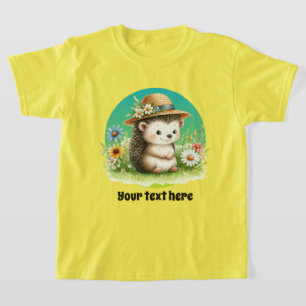 Cute customisable hedgehog girls T-Shirt