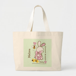 Cute & Customisable Honey Bunny Baby Girl Tote Bag