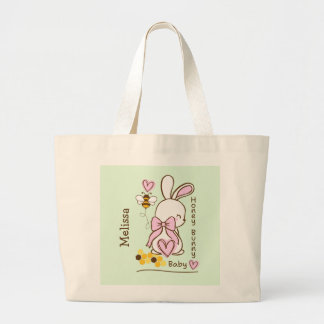Cute & Customisable Honey Bunny Baby Girl Tote Bag