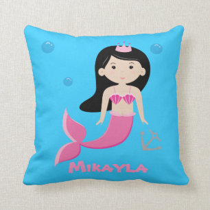 Cute Customisable Mermaid Pillow - Under The Sea