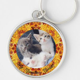 Cute Customisable Pet Cat Dog Memorial Keychain