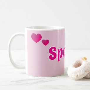Cute Customisable Pink Playful Dog Cat Pet Coffee Mug