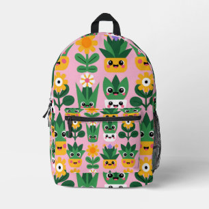 Cute Customisable Pot Plant Print Printed Backpack