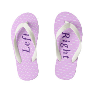 Cute Customisable Purple Patterned Kid's Jandals