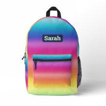 Cute customisable rainbow girl backpack