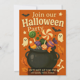 Cute customisable Spooky Halloween Invitation