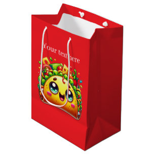 Cute customisable taco party medium gift bag