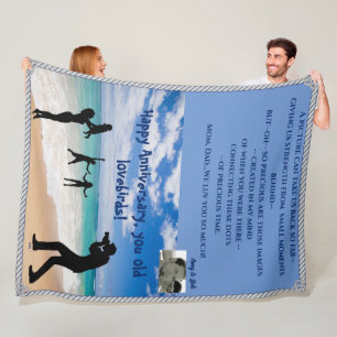 Cute customisable Throw Fleece Blanket