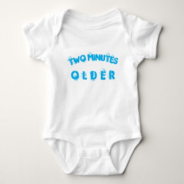Cute Customisable Twin Baby Bodysuit (Front)