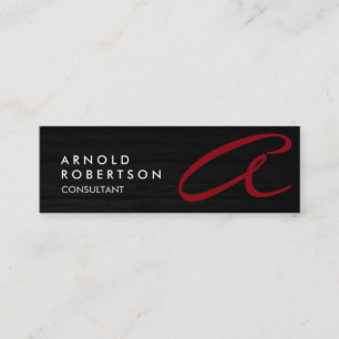 Cute Customise Text Grey Red Trendy Business Card