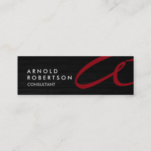 Cute Customise Text Grey Red Trendy Business Card