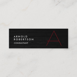 Cute Customise Text Grey Red Trendy Business Card