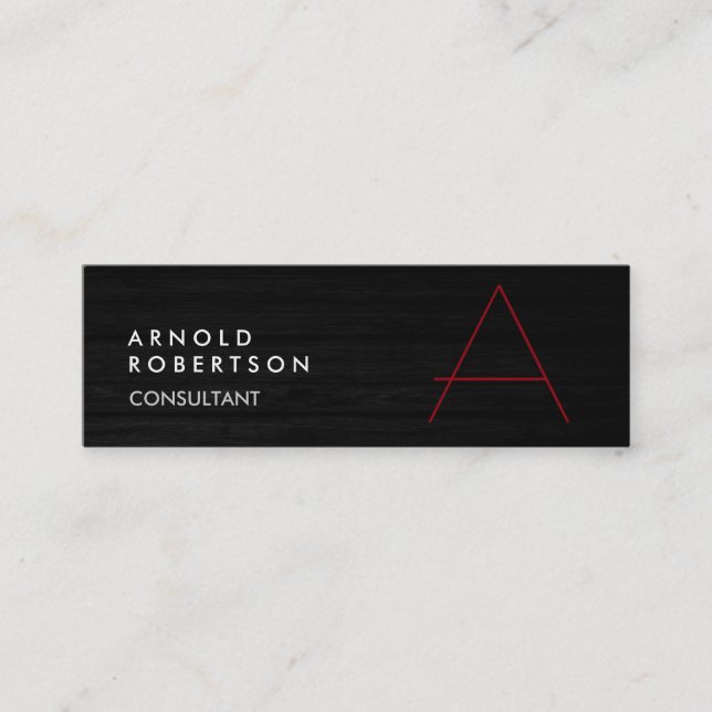 Cute Customise Text Grey Red Trendy Business Card (Front)