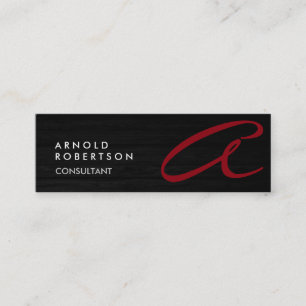 Cute Customise Text Grey Red Trendy Business Card
