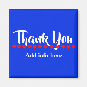 Cute Customise Thank You Magnet