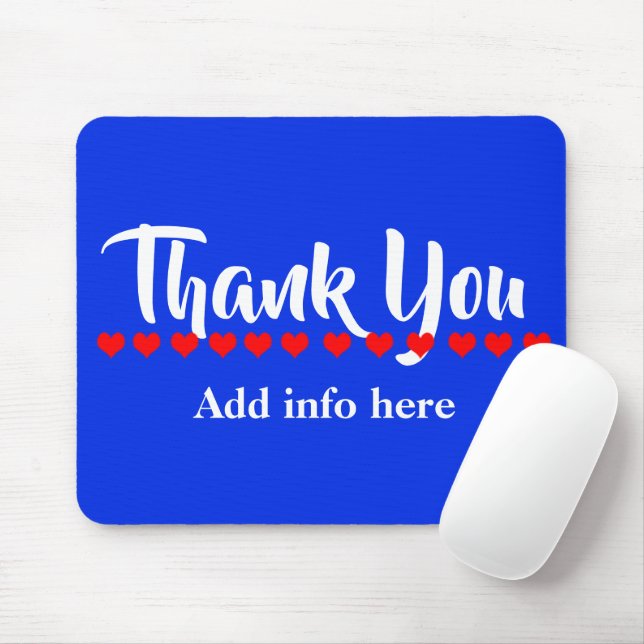 Cute Customise Thank You Mouse Pad (With Mouse)