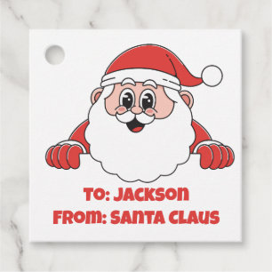 Cute Customised From Santa Claus Party Favour Tags