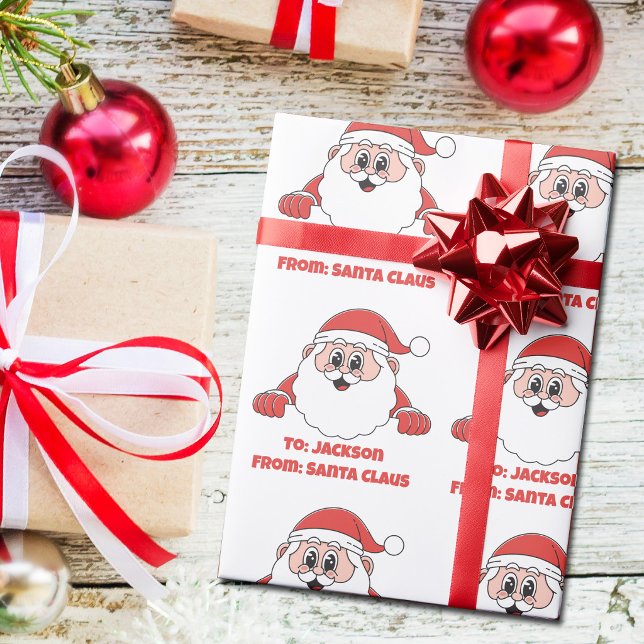 Cute Customised From Santa Claus Wrapping Paper (Creator Uploaded)