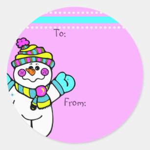 Cute Customised Snowman Gift Tags