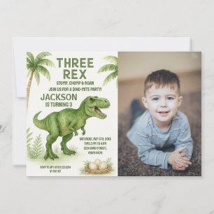 Cute & Customizable Dino Party Cards for Kids