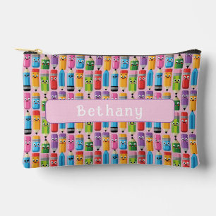 Cute Customizable Pencil Print Accessory Pouch