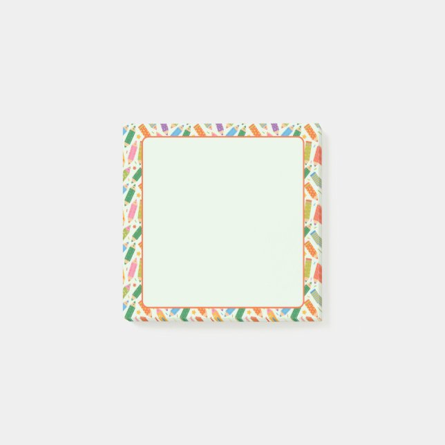 Cute Customizable Pencil Print Post-it Notes (Front)