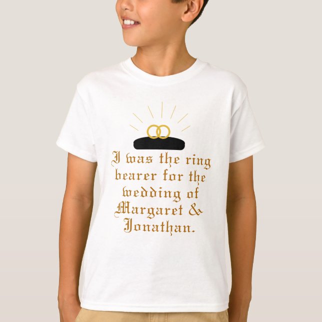 Cute, Customizble Ring Bearer T-Shirt (Front)
