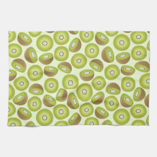 Cute Cut Kiwi Pattern Tea Towel