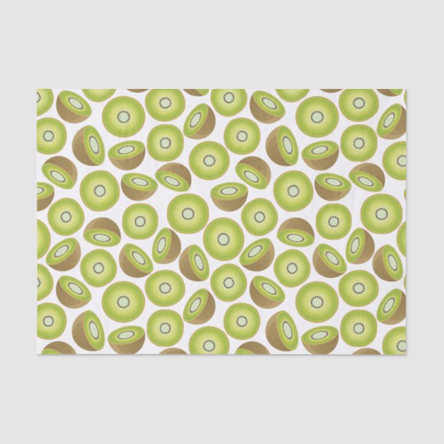 Cute Cut Kiwi Pattern Tissue Paper (Front)