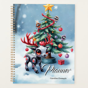 Cute Cyberpunk Reindeer with Christmas Tree Planner