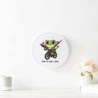Cute Cycling Frog | Kawaii Frog Bicycle Art