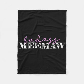 Cute D Meemaw Funny Skulls Mee-maw Fleece Blanket