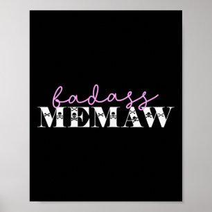 Cute D Memaw Funny Skulls Poster