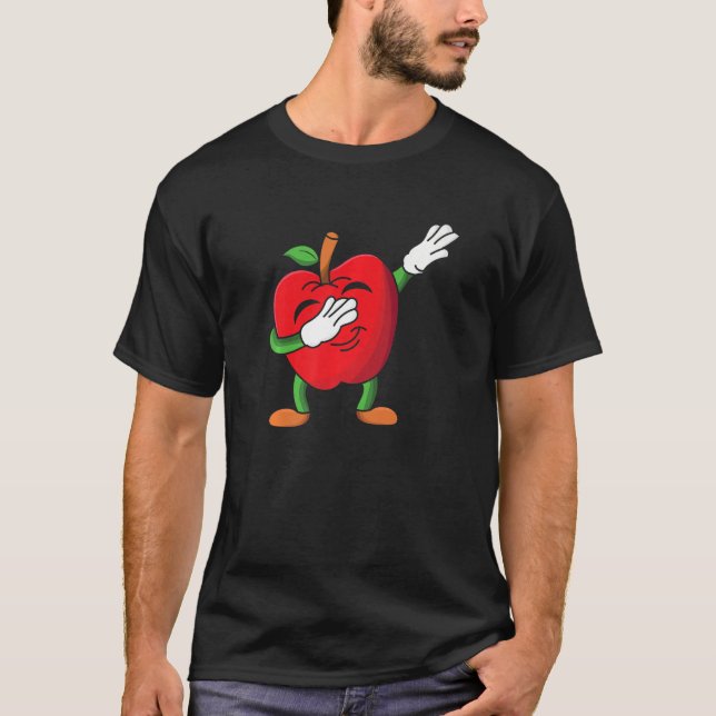 Cute Dabbing Apple T-Shirt (Front)
