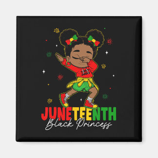 Cute Dabbing Black Girl Toddler Black Princess Jun Magnet