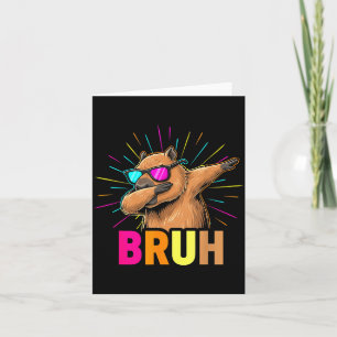 Cute Dabbing Capybara Funny Animal Meme Capy Lover Card