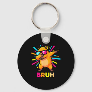 Cute Dabbing Capybara Funny Animal Meme Capy Lover Key Ring
