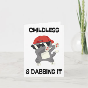 Cute Dabbing Cat For Childless Lady Harris Fan Card