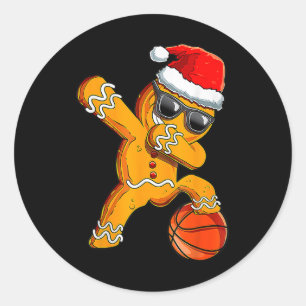 Cute Dabbing Christmas Gingerbread Cool Bysketbyll Classic Round Sticker