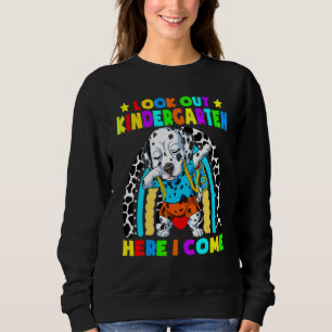 Cute Dabbing Dalmatian Dog Look Out Kindergarten K Sweatshirt