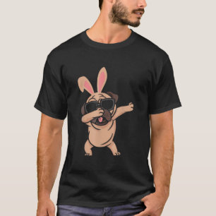Cute Dabbing Dog Bunny Ears Boys Girls Kid Bunny T-Shirt