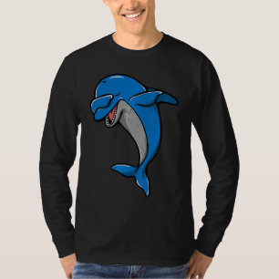 Cute Dabbing Dolphin Funny Sea Animal Whale Men Wo T-Shirt