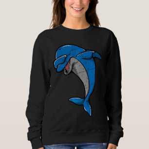 Cute Dabbing Dolphin Whale Sea Ocean Animal Cool M Sweatshirt